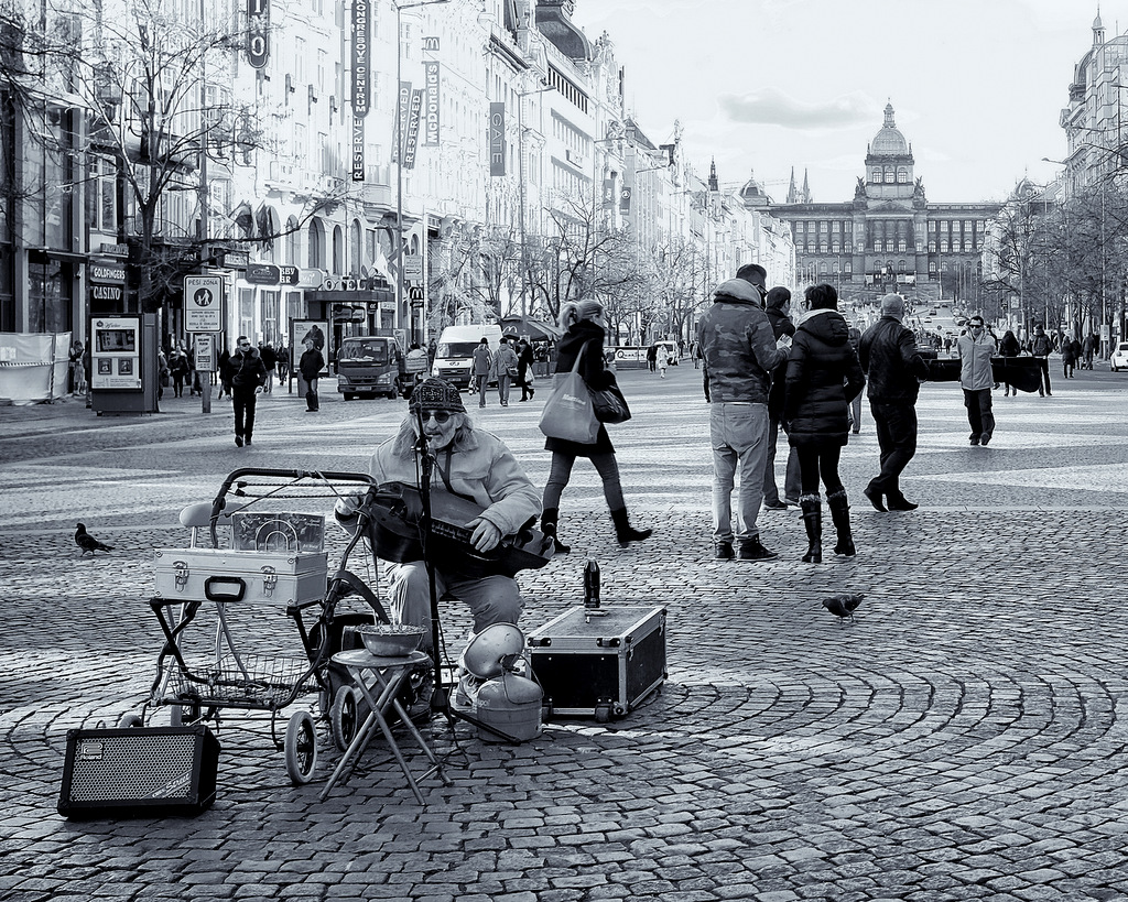 Prague Street Performer